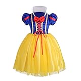 Dressy Daisy Girls' Princess Snow White Costume Fancy Dresses Up Halloween Party Size 5