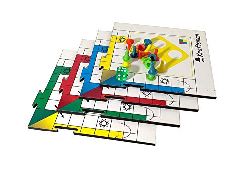 Image of Braintastic Ludo Board Game for Kids Adults Family Interesting Mind Game for Home Travel Super Fun to Play 2-4 Players Age 8+ Years (Portable Ludo)