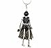 Oh My Shop SP714D - Sautoir Collier Pendentif Poupée Robe Perles et Chaînes Métal Noir