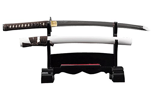 Handmade Sword - Fully Functional Samurai Wakizashi Sword, Butterfly Tsuba, 1045 Carbon Steel, Hand Forged Heat Tempered, Full Tang, Sharp, White Scabbard Brown Handle - Thumbnail 2