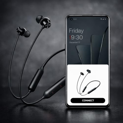 Image of Original for Oneplus Z2 ENC Bluetooth Wireless in Ear Neckband with Mic, Bombastic Bass, 10 Mins Charge - 38 Hrs Music, 13.6mm Driver, IP55 Dust & Water Resistant, Booming Black