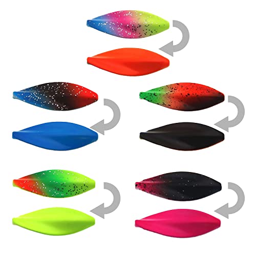 Njord Kalastus Inline Spoon forel 5 stuks in doos 4,5 g complete set met 5x haken en 5x kralen | UV actief | doorloopknipperlicht forelaas inline spoon inline doorloop lepels forel hengelset - Image 3