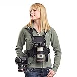 Nicama NC-VEST Dual Camera Carrier Chest Harness Vest for Canon 6D 5D2 5D3 Nikon D800 D810 Sony A7S A7R A7S2 Sigma Olympus DSLR Cameras HiKing Climbing Wedding Travel