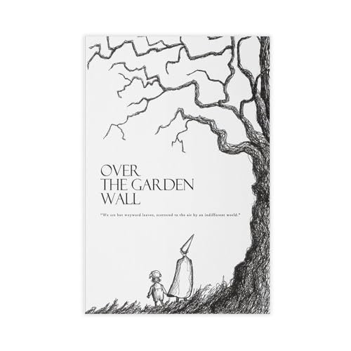 LIPOYE Wandposter mit Anime-Motiv Over The Garden (4) Leinwand Poster Schlafzimmer Dekor Landschaft Büro Zimmer Dekor Geschenk 40 x 60 cm
