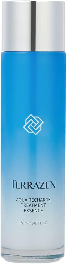 Terrazen Aqua Recharge Treatment Essence, 5.07 fl.oz.(150ml), Boosting Treatment Essence for Dry and Dehydrated Skin with Biotics, 7-Hyaluronic Acid, Vitamin B5, Hydrating, Softening, Balancing