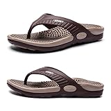 OanKhunera Mens Flip Flops Arch Support Sandals for Women Indoor Outdoor Beach Shoes Ladies Thong Slides Slip On House Comfortable Slippers Non Slip Shower Summer Men Slippers Brown Size 7