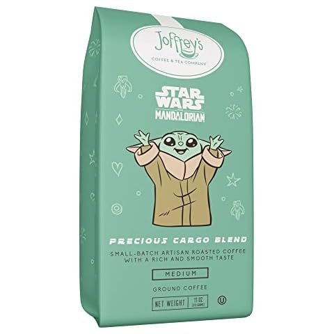 Joffrey's Coffee - Star Wars The Mandalorian - Precious Cargo Blend, Star Wars Licensed Coffee Collection, Artisan Medium Roast, Rich & Smooth Taste, Brew or French Press (Ground, 11oz) Cover