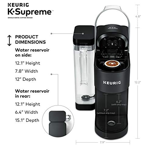 Keurig K-Supreme Single Serve K-Cup Pod Coffee Maker, MultiStream Technology, 4 Brew Sizes, 66oz Dual-Position Removable Reservoir, Black - image 9