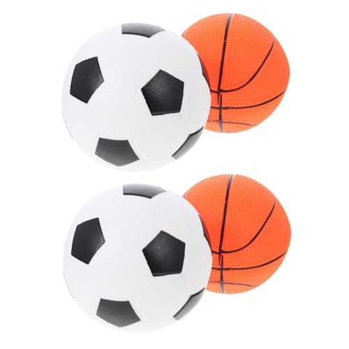 SUPVOX Mini Basketball for Boys and Girls 12cm PVC Foam Inflatable Ball Child Basketball Toy Simulation Football
