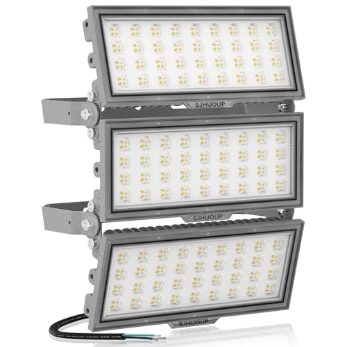 SJHUOUP 300W Stadium Lights,Super Bright 39000 Lumen, LED Flood Light Outdoor,LED Sport Arenas Light,Surge 6KV,IP67 Waterproof 6500K Daylight White,IP65 Waterproof Stadium Lights Outdoor