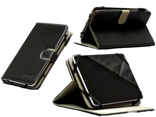 Navitech - Nouveau Housse à Rabat en Cuir bycast Noir avec Stand conçue spécialement pour Le Archos Arnova Gbook 7 Pouces