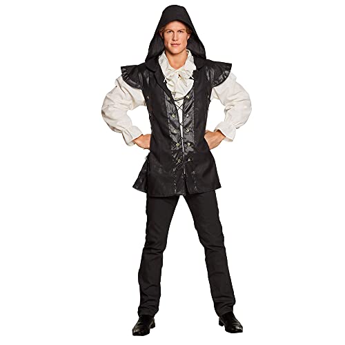 Costume médiéval Ranger avec gilet à capuche ensemble adulte carnaval
