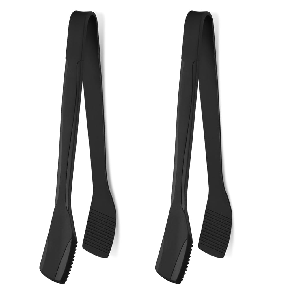 CTRLZS 2Pcs 11 Inch Silicone Kitchen Tongs Silicone Serving Tongs for Cooking with Silicone Tips Toast Tongs Salad Tongs B