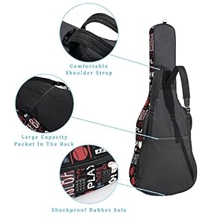 Housse de transport imperméable en tissu Oxford pour guitare avec bandoulière réglable - Les Beatles, Paul McCartney, John Lennon, RIngo Starr, George Harrison Housse de transport imperméable en tissu Oxford pour guitare avec bandoulière réglable – Image 3