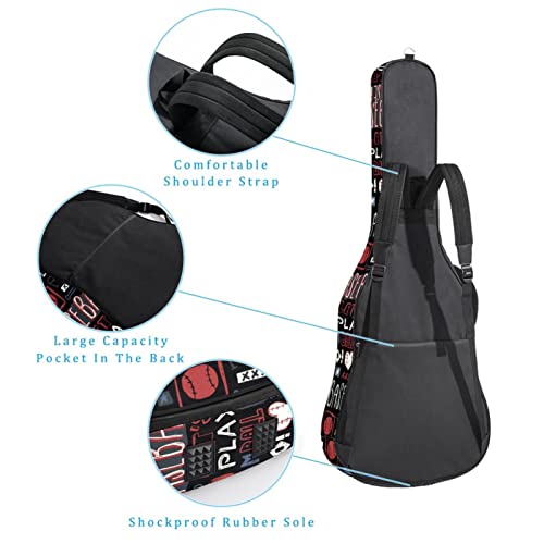 Housse de transport imperméable en tissu Oxford pour guitare avec bandoulière réglable - Les Beatles, Paul McCartney, John Lennon, RIngo Starr, George Harrison Housse de transport imperméable en tissu Oxford pour guitare avec bandoulière réglable – Image 4