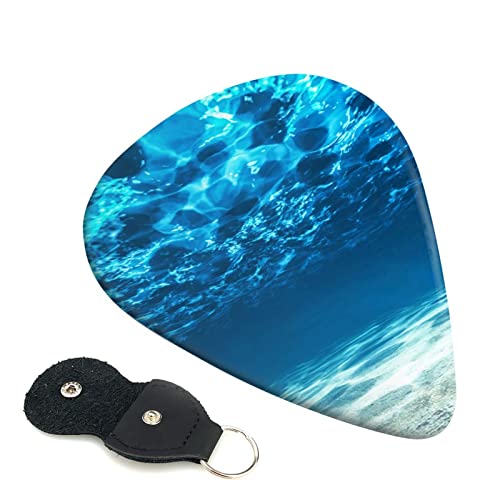 Lot de 6 médiators imprimés plage tropicale sous l’eau avec boîte de rangement pour guitare acoustique et électrique - Les Beatles, Paul McCartney, John Lennon, RIngo Starr, George Harrison Lot de 6 médiators imprimés plage tropicale sous l'eau avec boîte de rangement pour guitare acoustique et électrique
