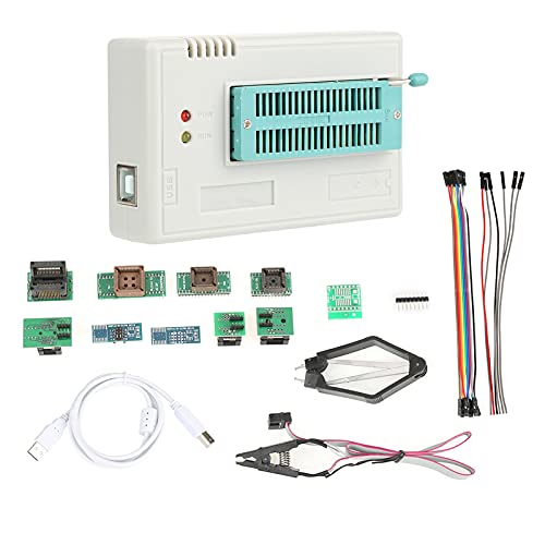 Universal Programmer Kit, USB Universal Programmer for TL86II Plus EEPROM Flash 8051 AVR MCU GAL PIC with 10 Adapter AVR Microcontroller One-to-one Soft Encryption Flash Programmers