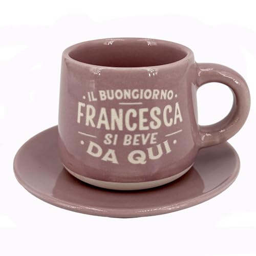 CLEARCO Tazzina da caffè personalizzata con piattino e scatola -