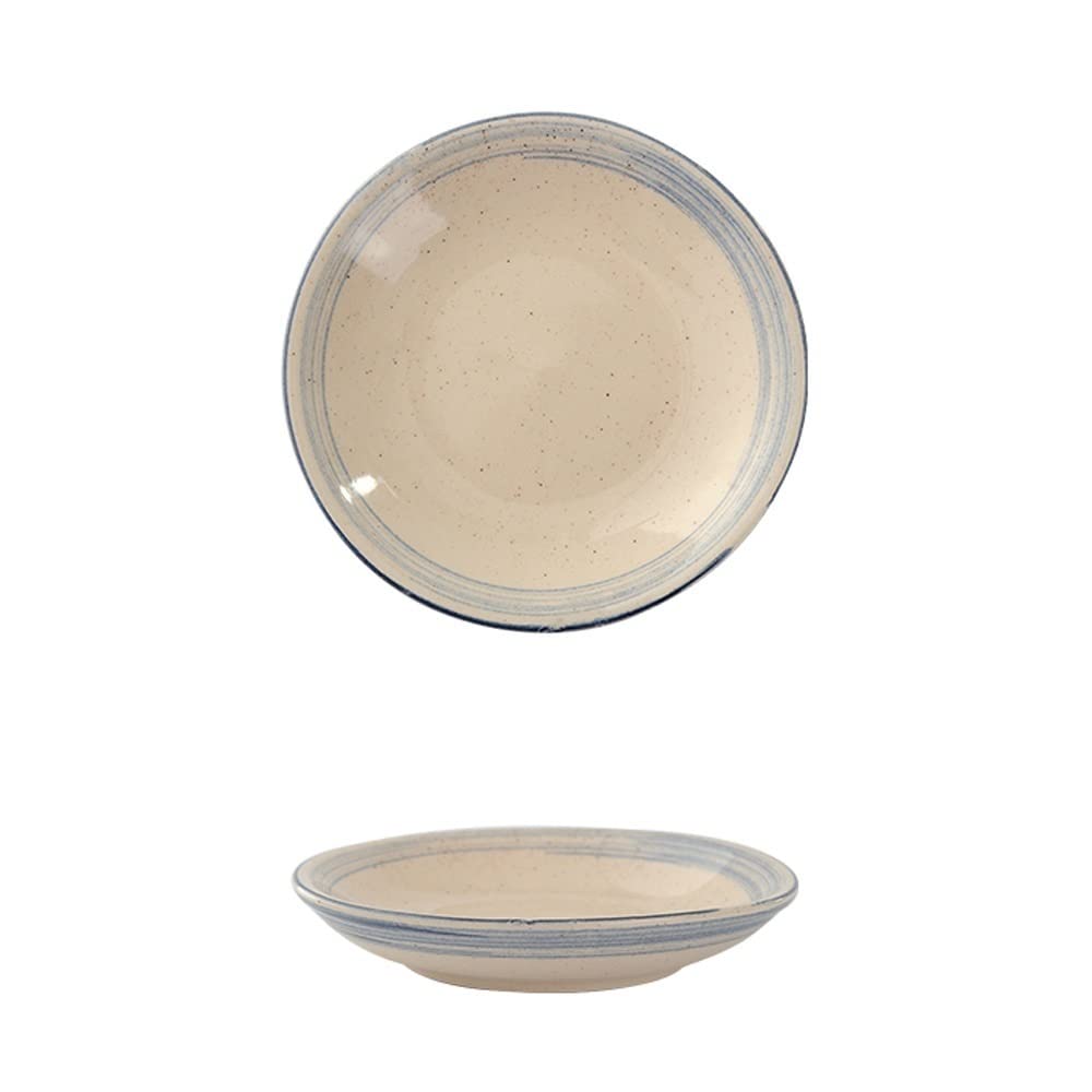 Snack Plate Dining table retro blue line ceramic snack cake fruit plate Snack Tray