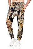 Belovecol Mens Joggers Sweatpants Funny 3D Cats Print Trousers Pants Active Novelty Lounge Trousers Sportswear for Sports Running Casual S