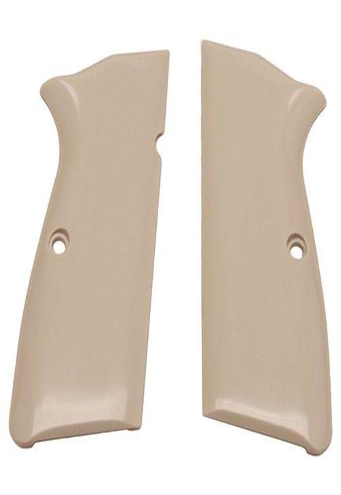 HOGUE 09020 Browning Hi-Power Scrimshaw Ivory Polymer Grip Panels, Ivory Polymer