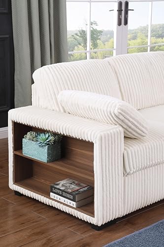 Image of ERYE 117-Inch Oversized U-Shaped Sleeper Sectional Sofabed, U Shaped Pull Out Sleeper Couch Corner Convertible Sectional Sofa Bed with Right Facing Storage Chaise for Living Room