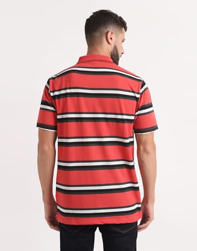 Image of INKKR Highflay Striped Men Regular Fit Polo Neck T-Shirt Combo