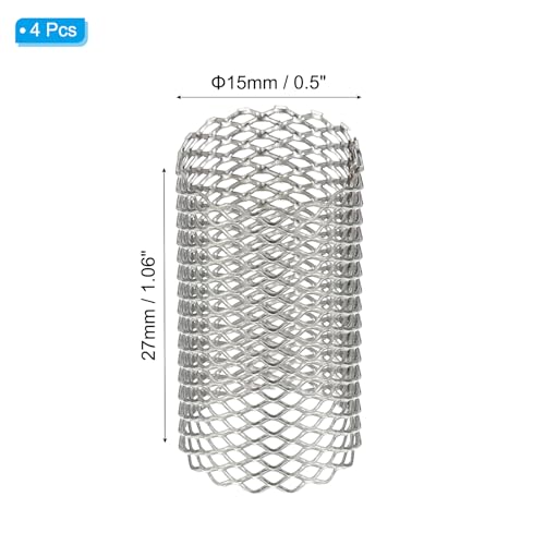Image of PATIKIL 4 Pcs 15mm OD Strainer Mesh, 27mm H Screen Y Shaped Strainer Filter Valve Mesh Screen 304 Stainless Steel Strainer Mesh for Debris Pump Water Oil Separation