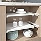 Verstellbare Regale für Schrank, Erweiterbare Schrankregal-Spannstange, Verstellbares Schrank-Aufbewahrungsorganisator-Regal, Garderobe-Spannregal für Küche, Badezimmer, Garderobe, Länge 38-60cm