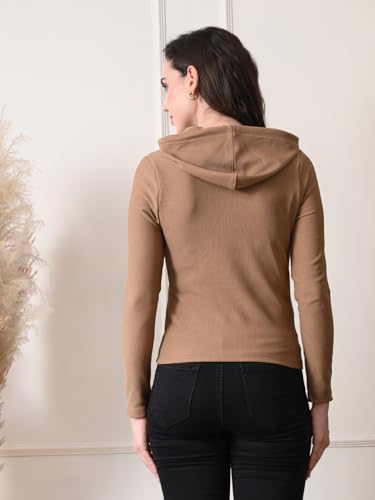 Image of Cotton Full Sleeve Hoddie Women Solid Black Hoodie Jacket