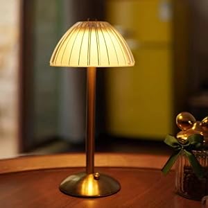 Kizozo Lampada da Tavolo senza fili, con Batteria, LED Dimmerabile. Lampada da Tavolo per Soggiorno, Camera da Letto, 3 Colori