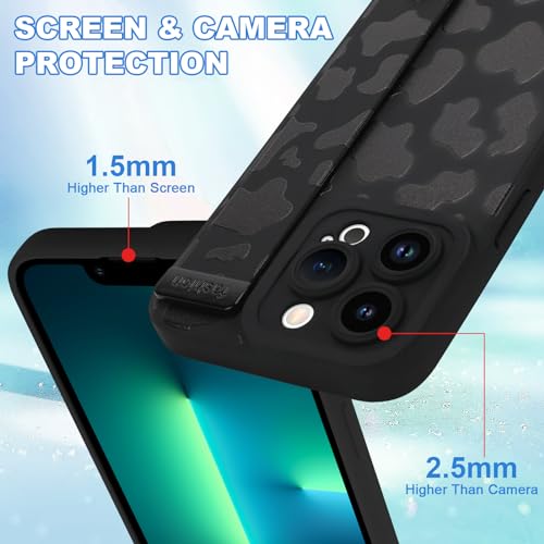 Coque iPhone 15 Pro Max imprimé vache rose béquille et cordon antichoc - 4