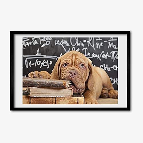 Cadre MDF 60x40 cm Tulup Le Chien Mord Le Livre decoration murale affiche