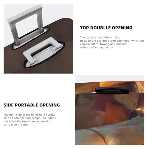 Cute Ghost In Prayer On Bed Vintage Christian Elastic Travel Luggage Covers Dustproof Scratch-Resistant Suitcase Protector Fit 22-24 Inch3