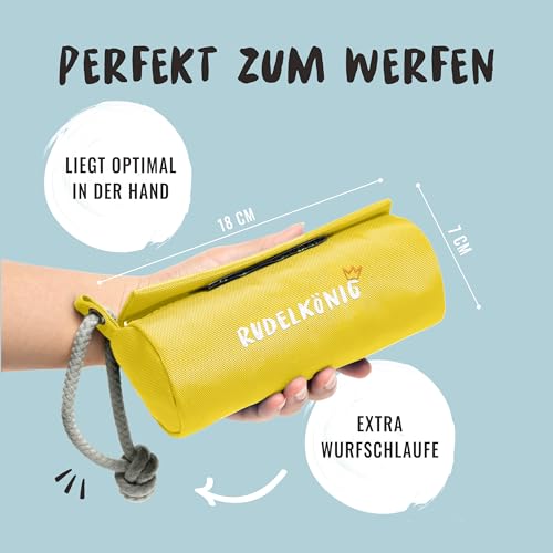 Rudelkönig Futterbeutel Hund - Apportierbeutel für Hundetraining - Robuster Futterdummy für Leckerlies - Futterbeutel Hundetraining