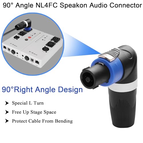 Conector de Audio Speakon NL4FC 90° Ángulo QIANRENON miniatura 2