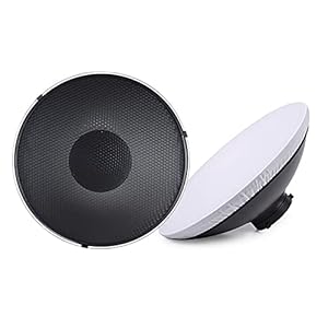 Studio P graphy 41cm/16 Inch Speedlite Strobe Lighting Diffuser Beauty Dish Lampshade Bowens Mount with Reflector Honeycomb Soft Cloth