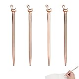 TOCCOOL 4Pcs Swan Neck Pen - Metal Twist-up Ballpoint Pen, Novel Swan-Shaped Pen, Smooth Writing, Comfortable Feel, Suitable for Creative Writing, Office (Rose Gold)
