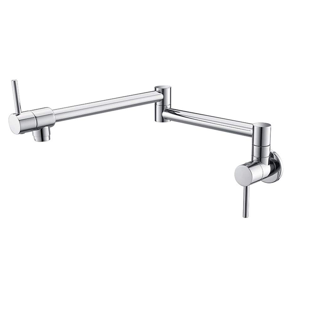 POT FILLER rubinetti della cucina, due maniglie Un lavandino rubinetto del foro, installazione a parete cucina contemporanea Rubinetti, Ottone,Cromo