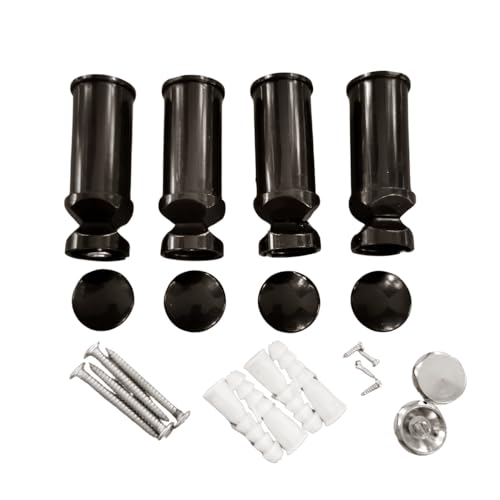 Fixations pour radiateur sèche-Serviette, Support Universel pour seche Serviette, Convient pour Tout radiateur SDB Droit ou courbé… (Blanc) (Blanc) (Noir)