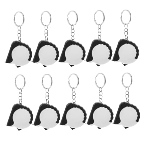 Balacoo Retractable Keyring Tape Measure 10pcs Mini Measuring Tape Soft Fabric Precision Scale for Home Craft Projects