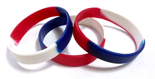 Image of TheAwristocrat 1 Dozen (12) Multi-Pack Blank Rubber Wristbands Silicone Bracelets - Select from a Variety of Colors