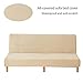 Produktbild gereton Armless Sofa Schonbezug Stretch wasserdicht Sofa Bett Cover Protector Elastic Spandex Moderne einfache Faltbarer Verdickte three-seat Universal Sofa Cover, C