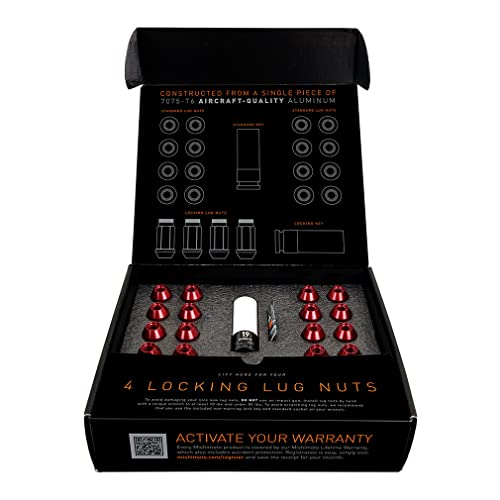 Image of Mishimoto Aluminum Locking Black Lug Nuts Set, M12x1.25, 20 Pieces