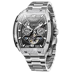 G6016: Silver band & Black dial