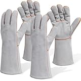 Tivi Tovo 2 Pairs 14” Leather Fireplace Gloves...