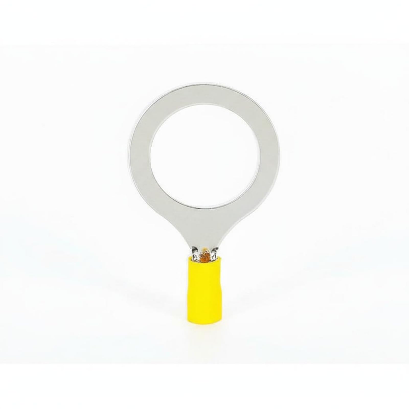 100 Pieces Insulated Circular Terminal Flame Retardant Insulation Pre Insulated Wire Lug Large Eyelet Crimp Circular Lug for DIY Projects, Repair, Rv1-25-14-image-29