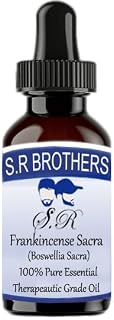 S.R Brother Frankincense Sacra (Boswellia Sacra) 100% Pure & Natural Therapeautic Grade Essential Oil with Dropper 50ml