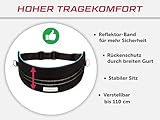 LASALINE Canicross Gürtel Bauchgurt für Hundeleine Dogtrekking Gürtel in Schwarz Hellblau