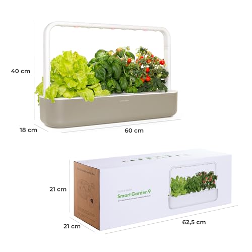 Click and Grow Growbox, Smart Garden, einfacher als Hydroponisches anzuchtsystem, Indoor Garten, kräutergarten, Indoor gewächshaus mit 9 Plant pods dabei